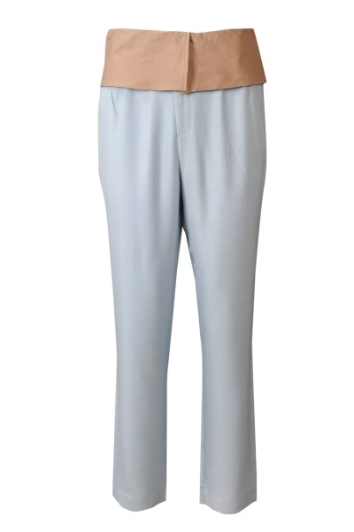 U376 personal design straight yoga pants fashion design wide waist elastic waist sweatpants sweatpants specialty store comb knitted sweatpants front view
